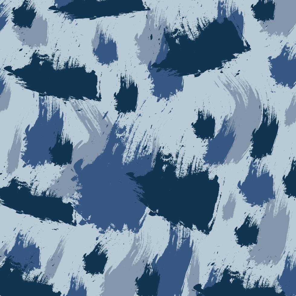 abstract brush art blue sea camouflage pattern army background vector