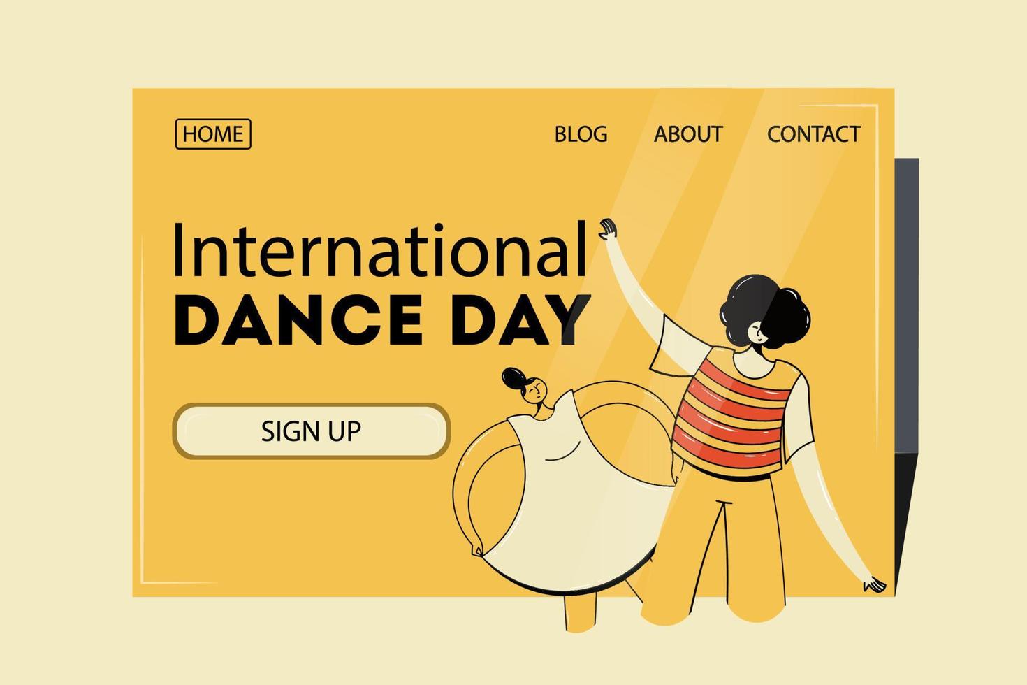 illustration on the theme of dance day vector