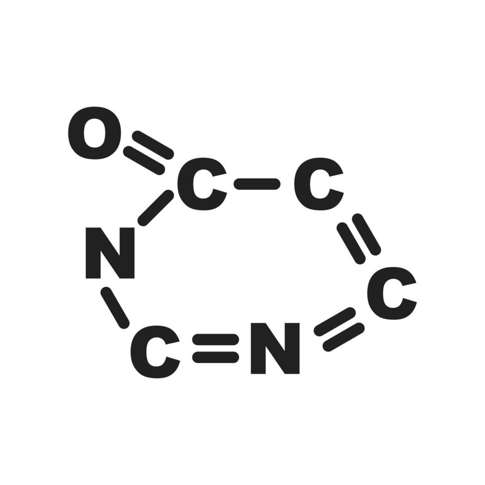 Chemical Formula Line Icon vector