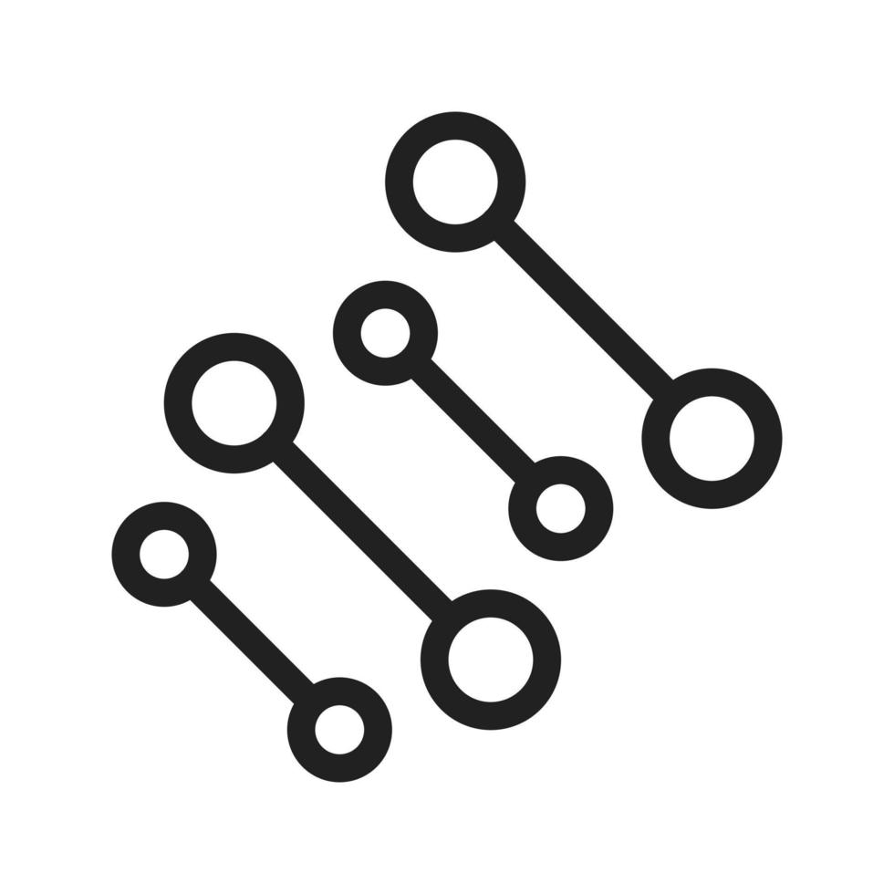 Molecular Structure II Line Icon vector