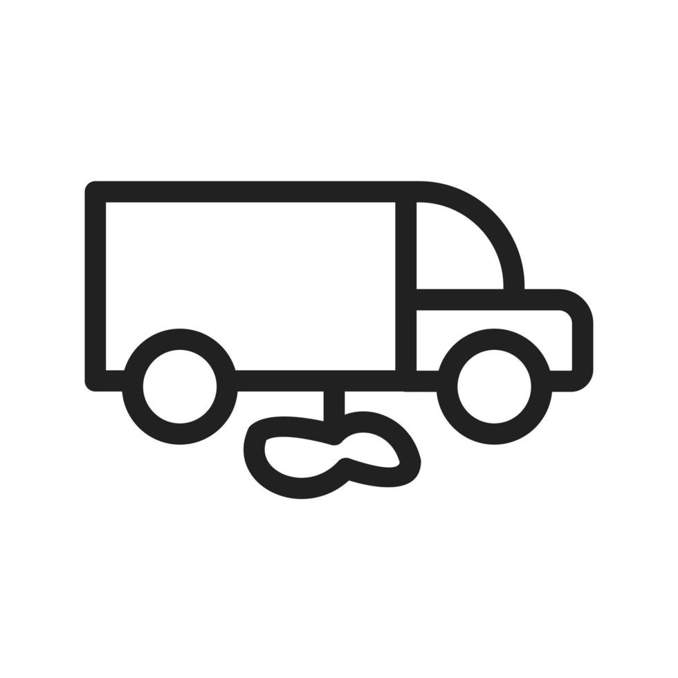 Truck Leaking Fuel Line Icon vector