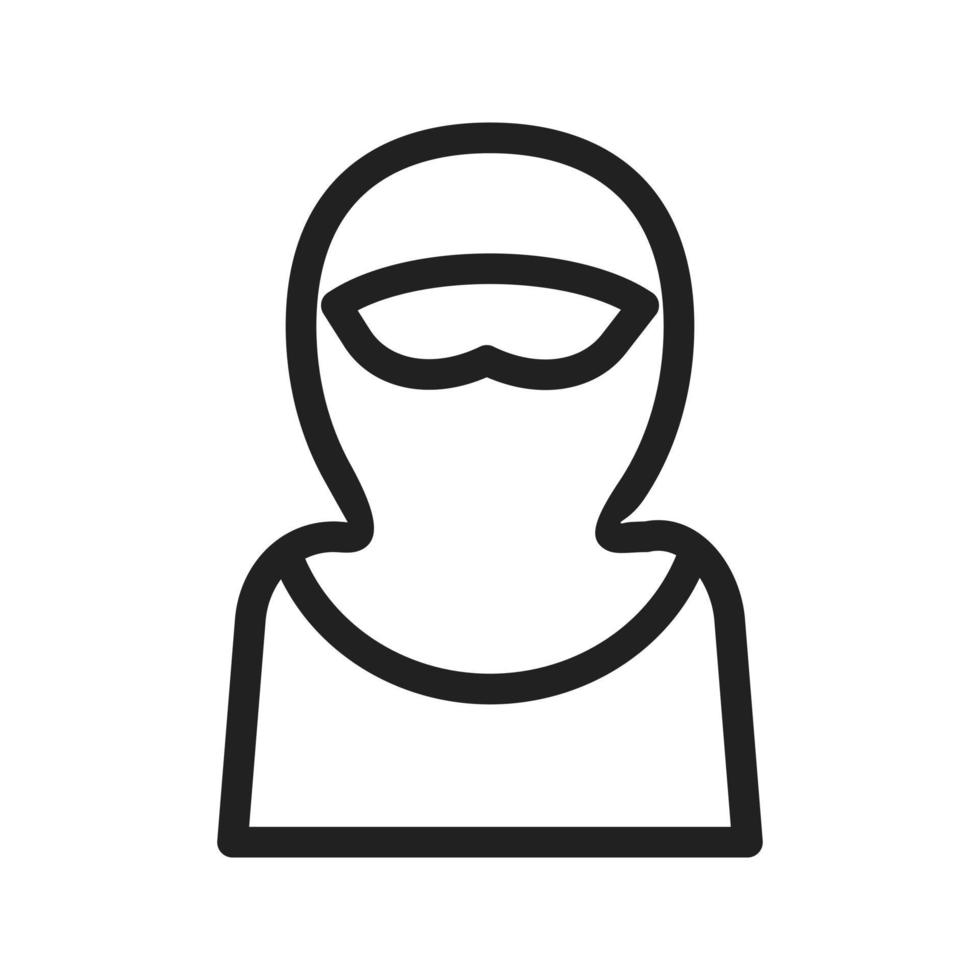 icono de mujer con niqab vector