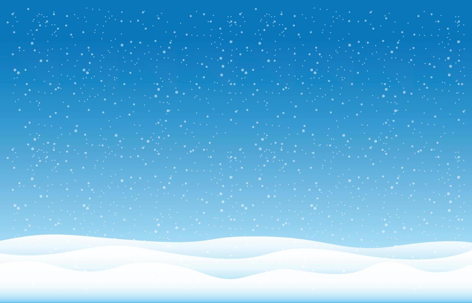 copos de nieve y fondo invernal, afiches navideños, paisaje invernal, diseño vectorial vector