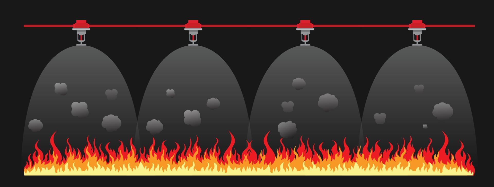 rociadores contra incendios, seguridad, icono de diseño vectorial vector