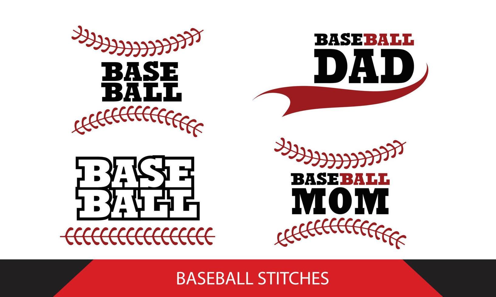 Baseball  Stitches  on a white background , Baseball mom vector design