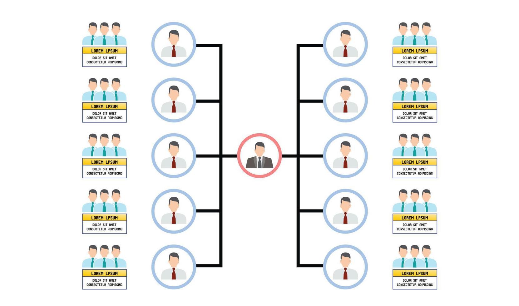 Organization Chart Info graphics, vector design