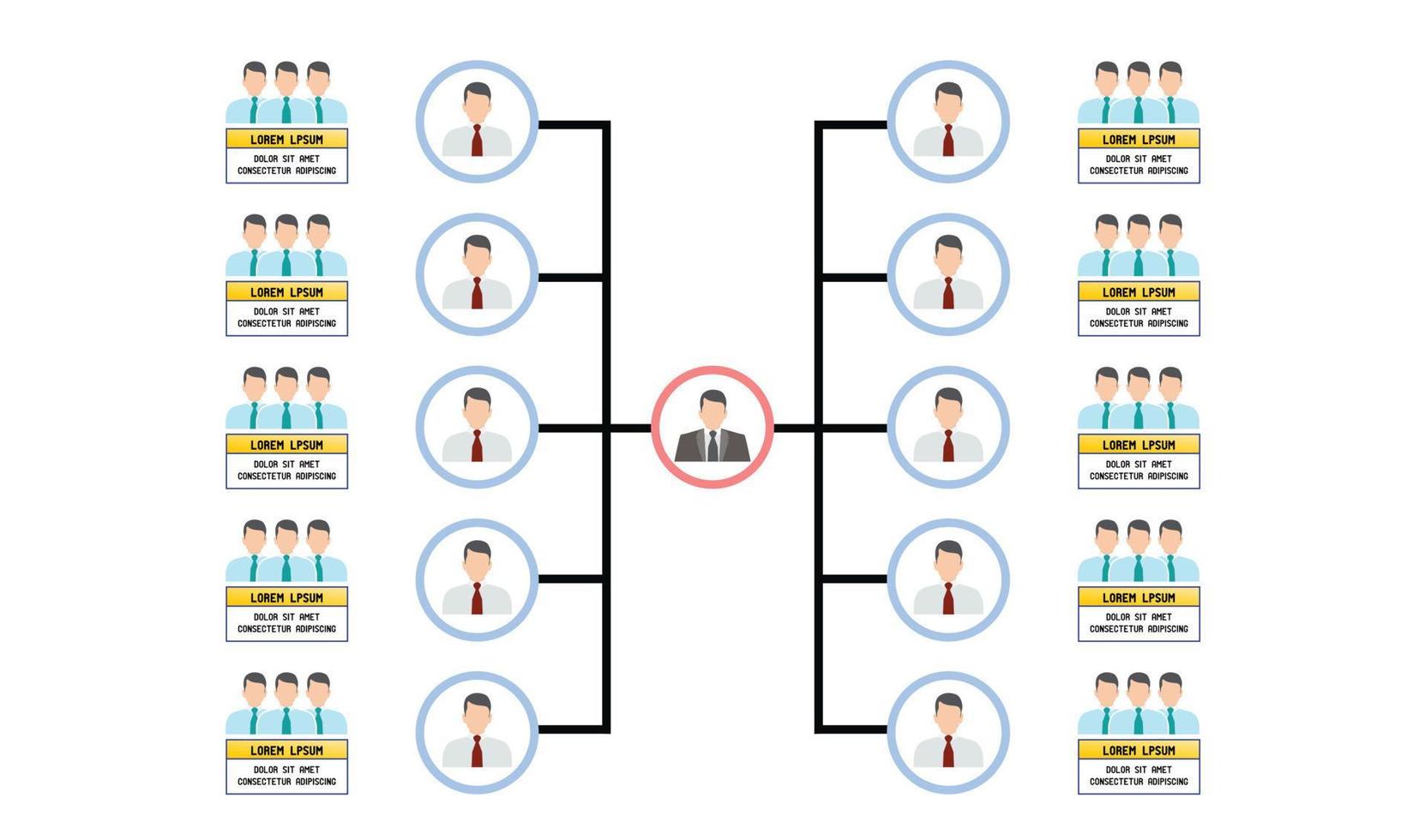 Organization Chart Info graphics, vector design