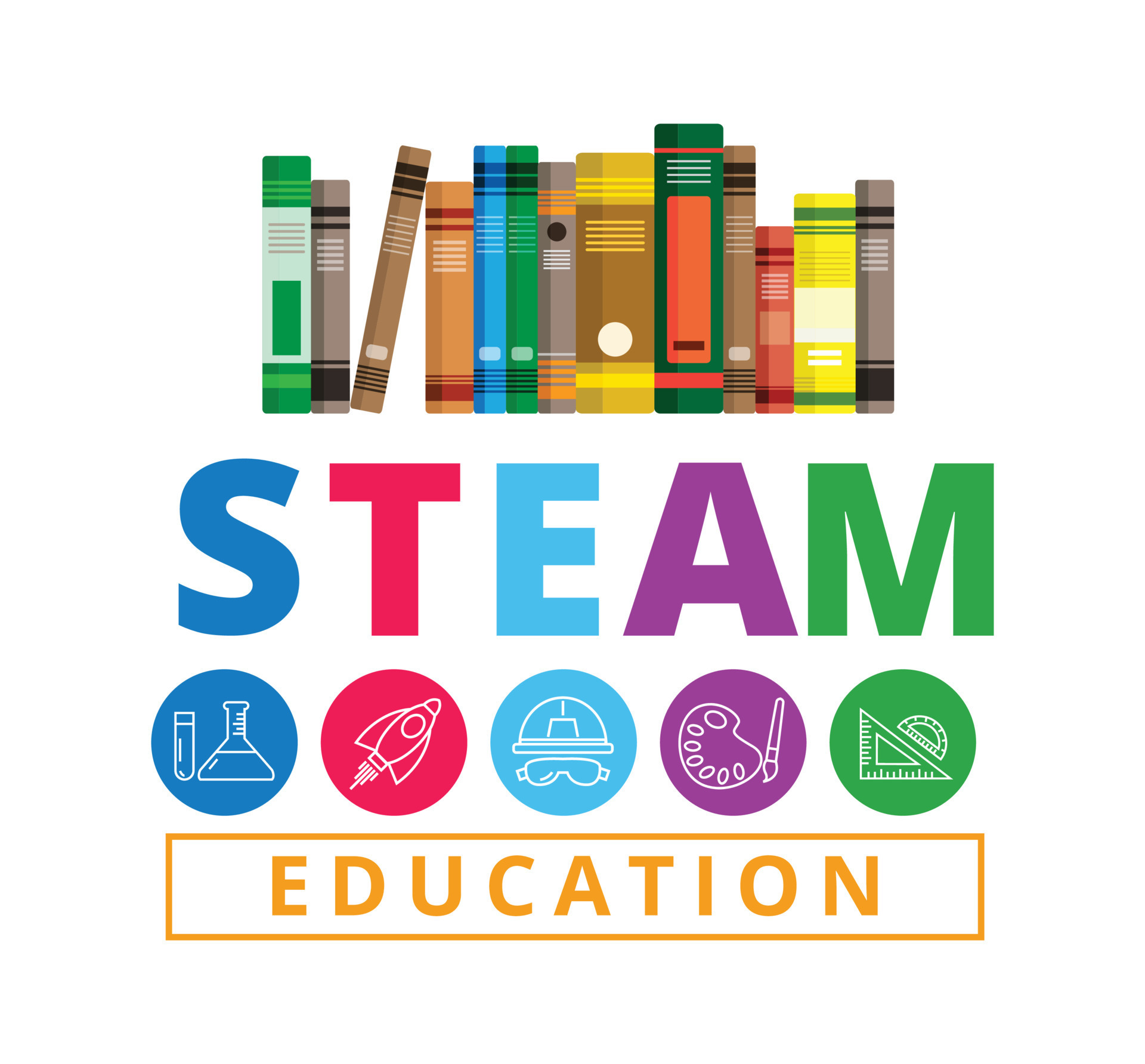 STEAM Education Concept , Science Technology Engineering Art Maths