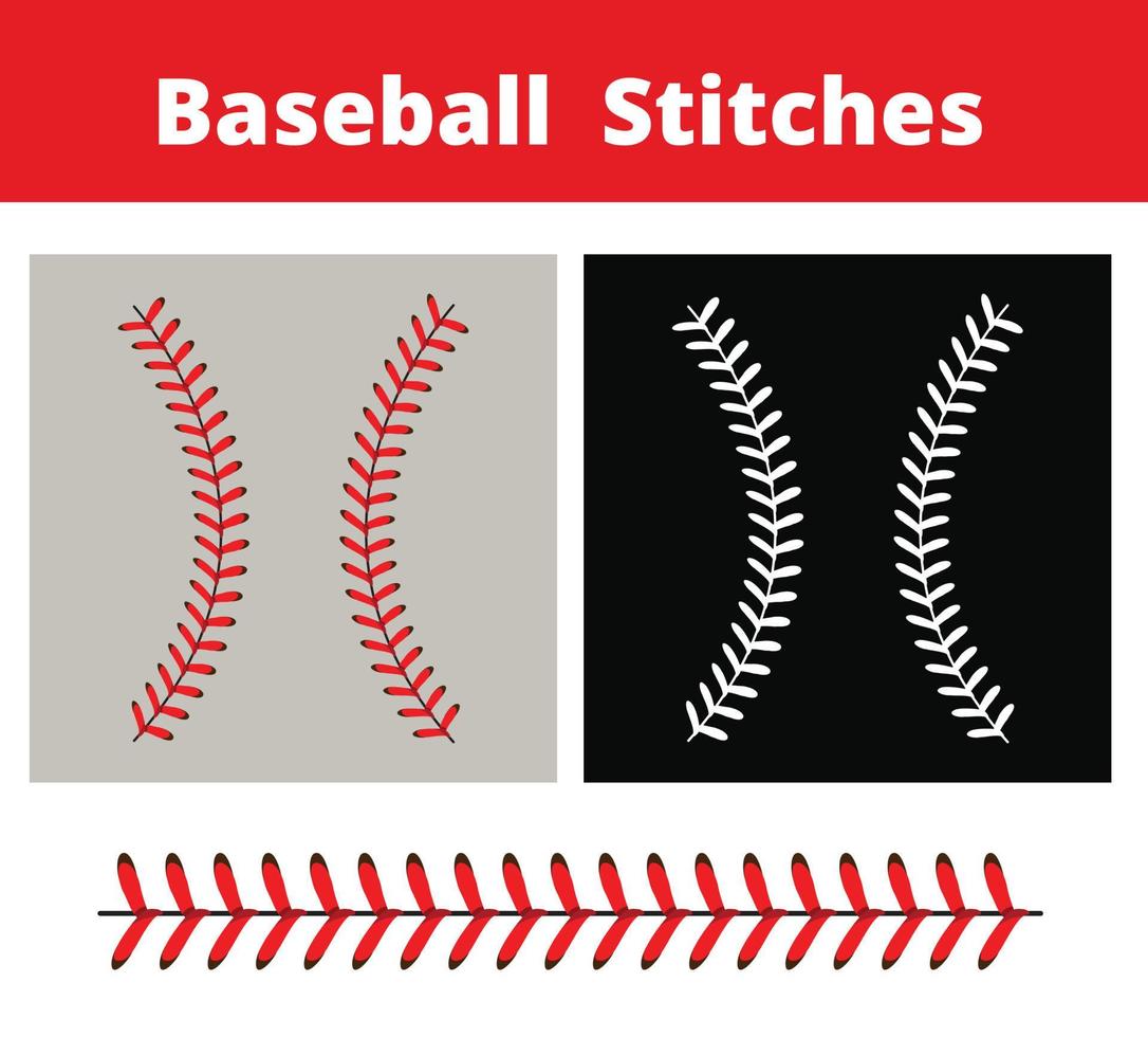 Baseball  Stitches  on a white background , vector design