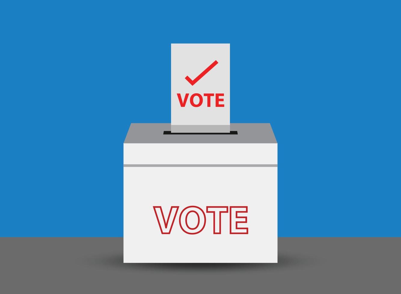 voting paper in the ballot box ,  voting ballot in a slot of box, vector illustration.