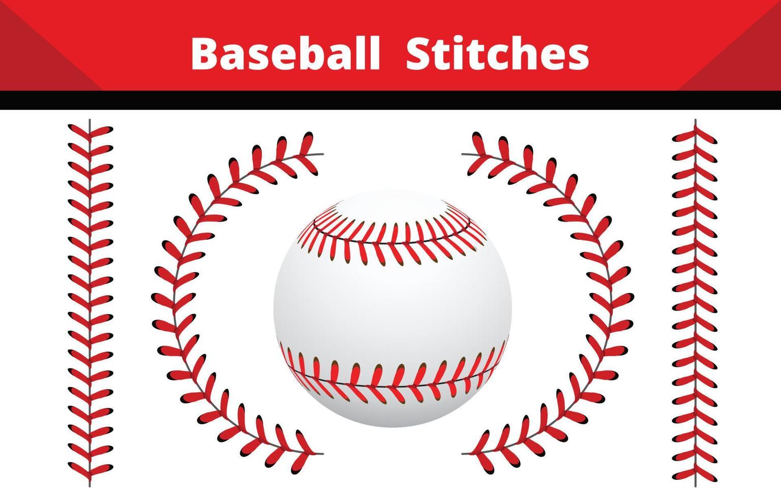 Baseball  Stitches  on a white background , vector design