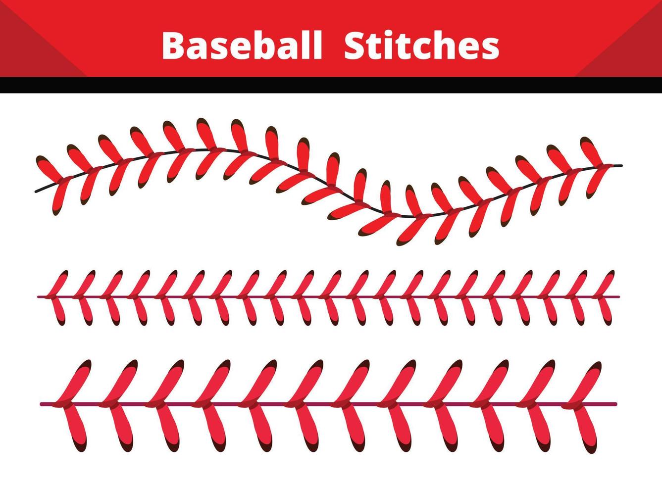 Baseball  Stitches  on a white background , vector design