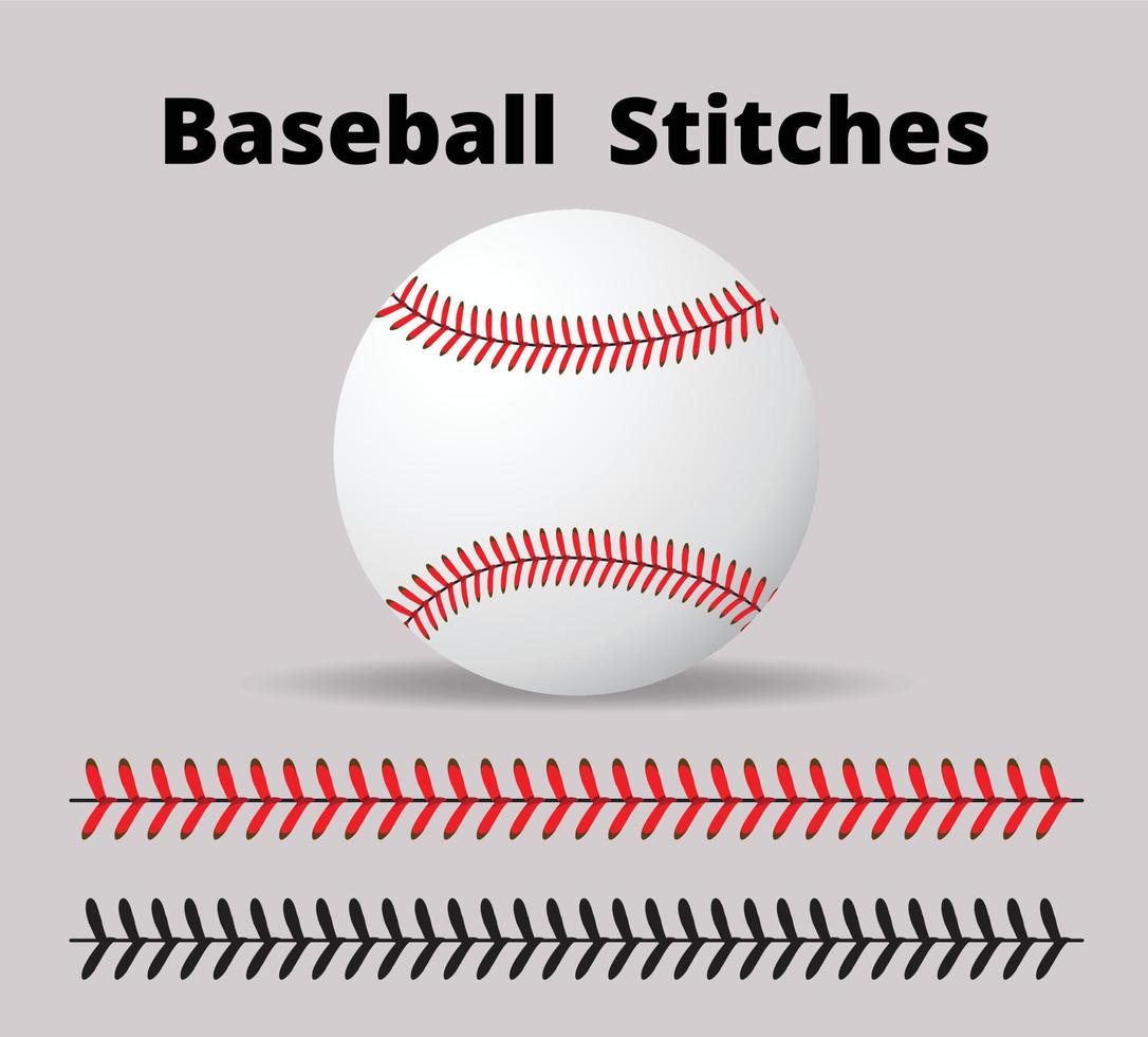 Baseball  Stitches  on a white background , vector design