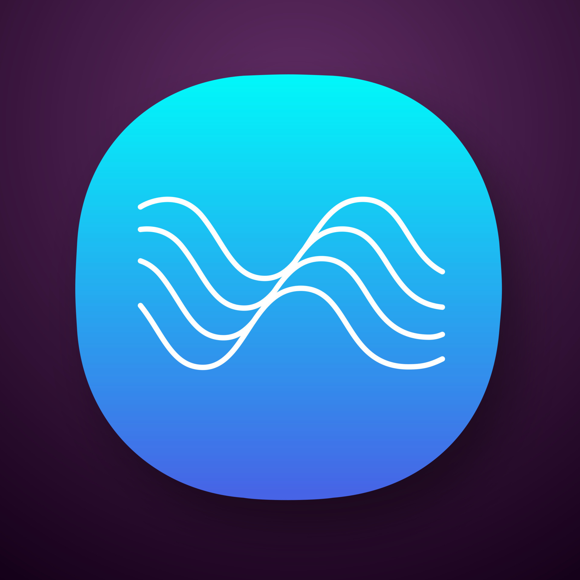 vowel Withhold abortion Wavy sound lines app icon. Music rhythm, melody wave. Soundtrack playing  waveform. Vibration, noise amplitude curve. UI UX user interface. Web or  mobile application. Vector isolated illustration 7582478 Vector Art at  Vecteezy