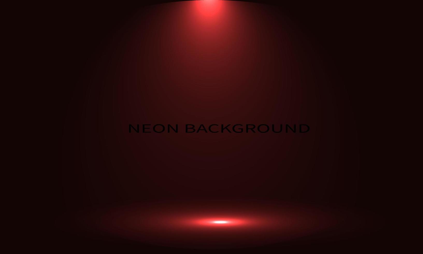 luz de neón desde arriba en elegante color rojo vector