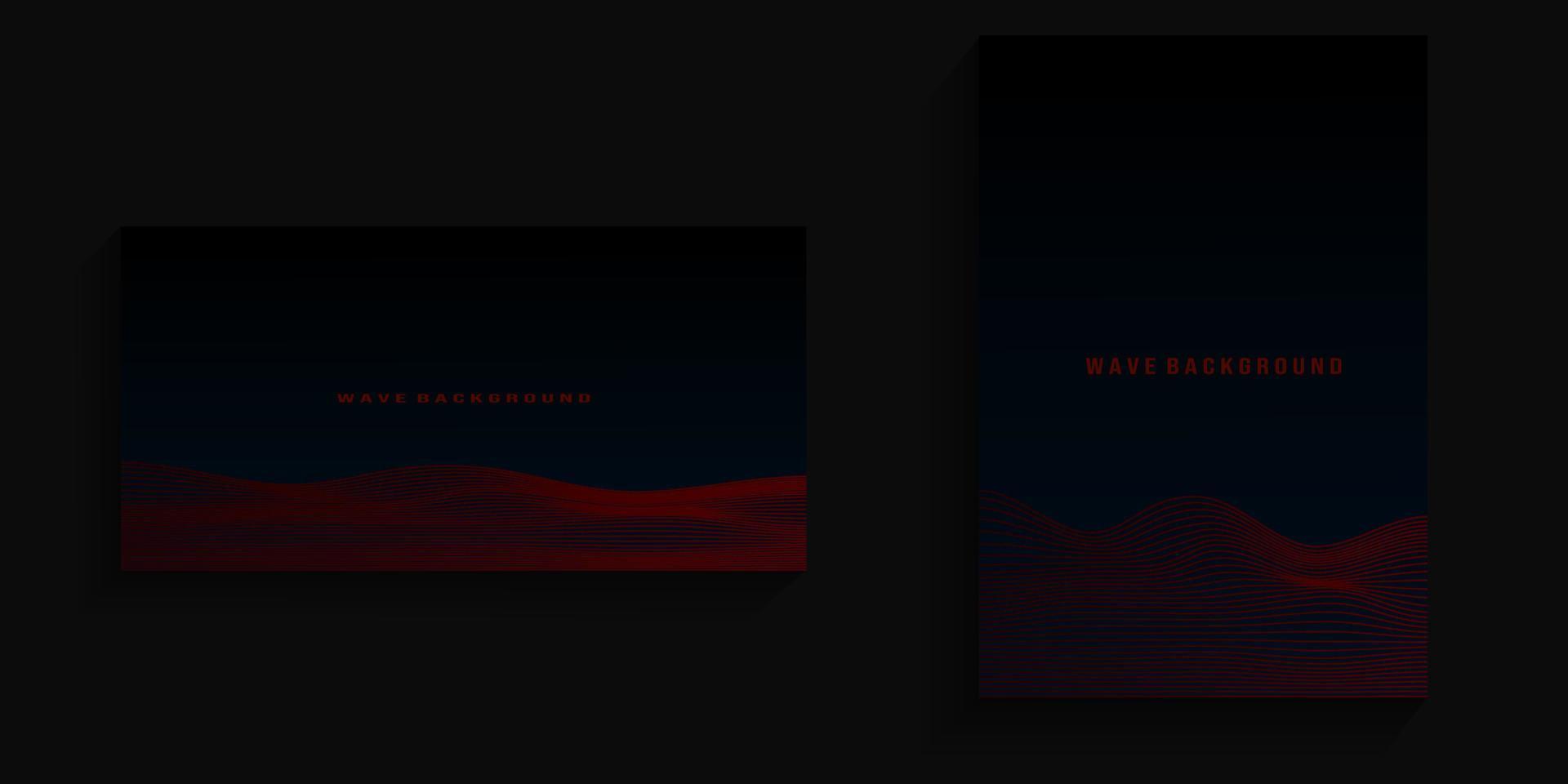 dark background with wavy lines below vector