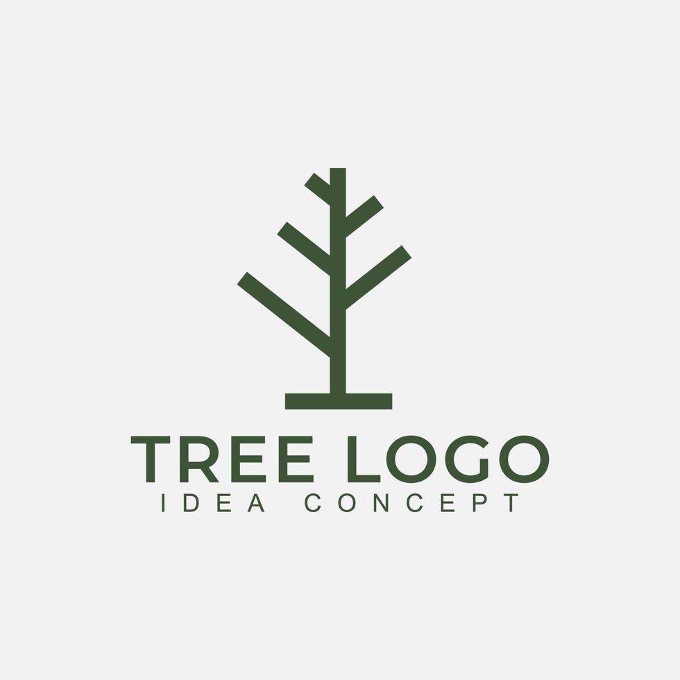 Ilustración de vector de diseño de logotipo de árboles de naturaleza. icono de vector de árbol