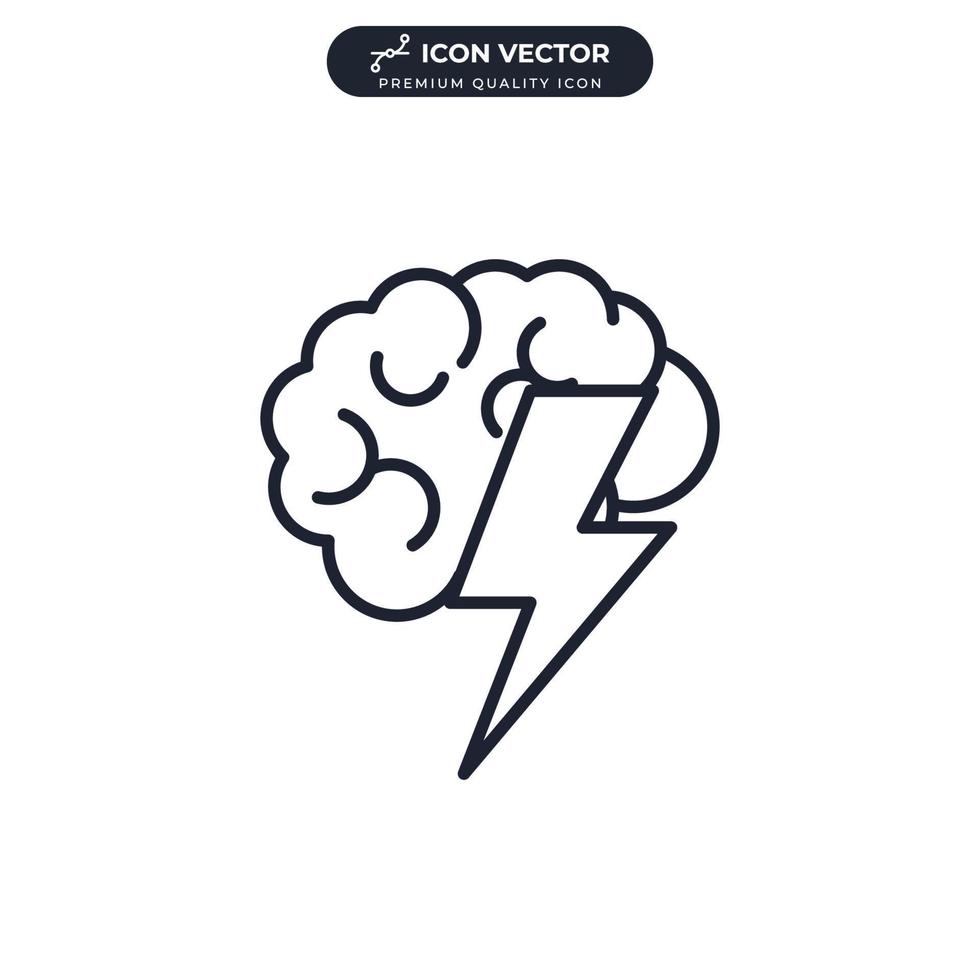 brainstorm icon symbol template for graphic and web design collection logo vector illustration