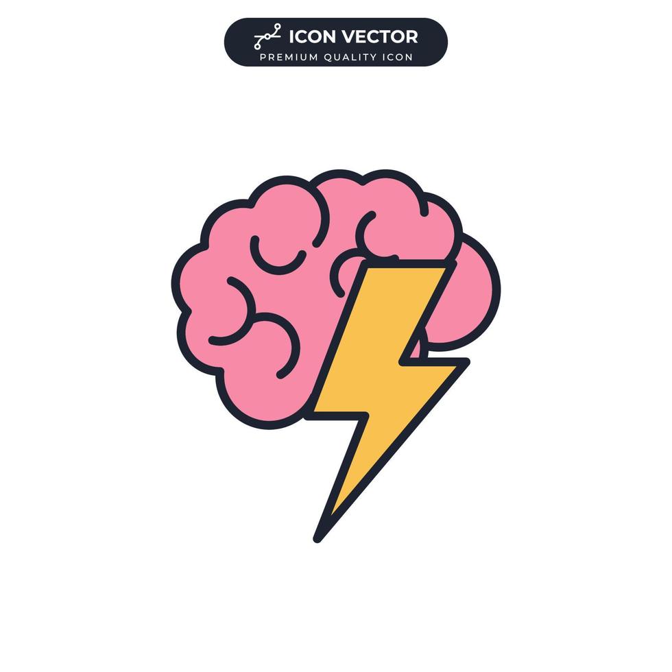 brainstorm icon symbol template for graphic and web design collection logo vector illustration