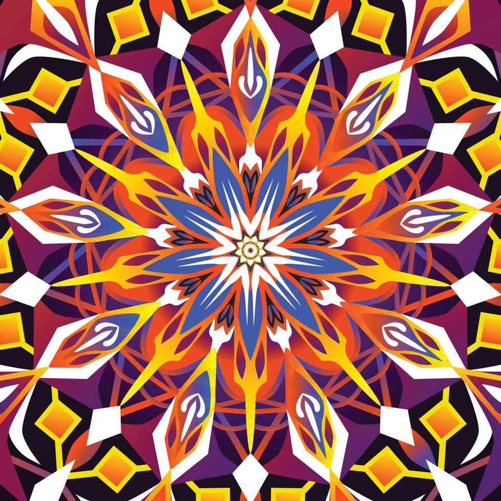 Fractal Kaleidoscope Background vector