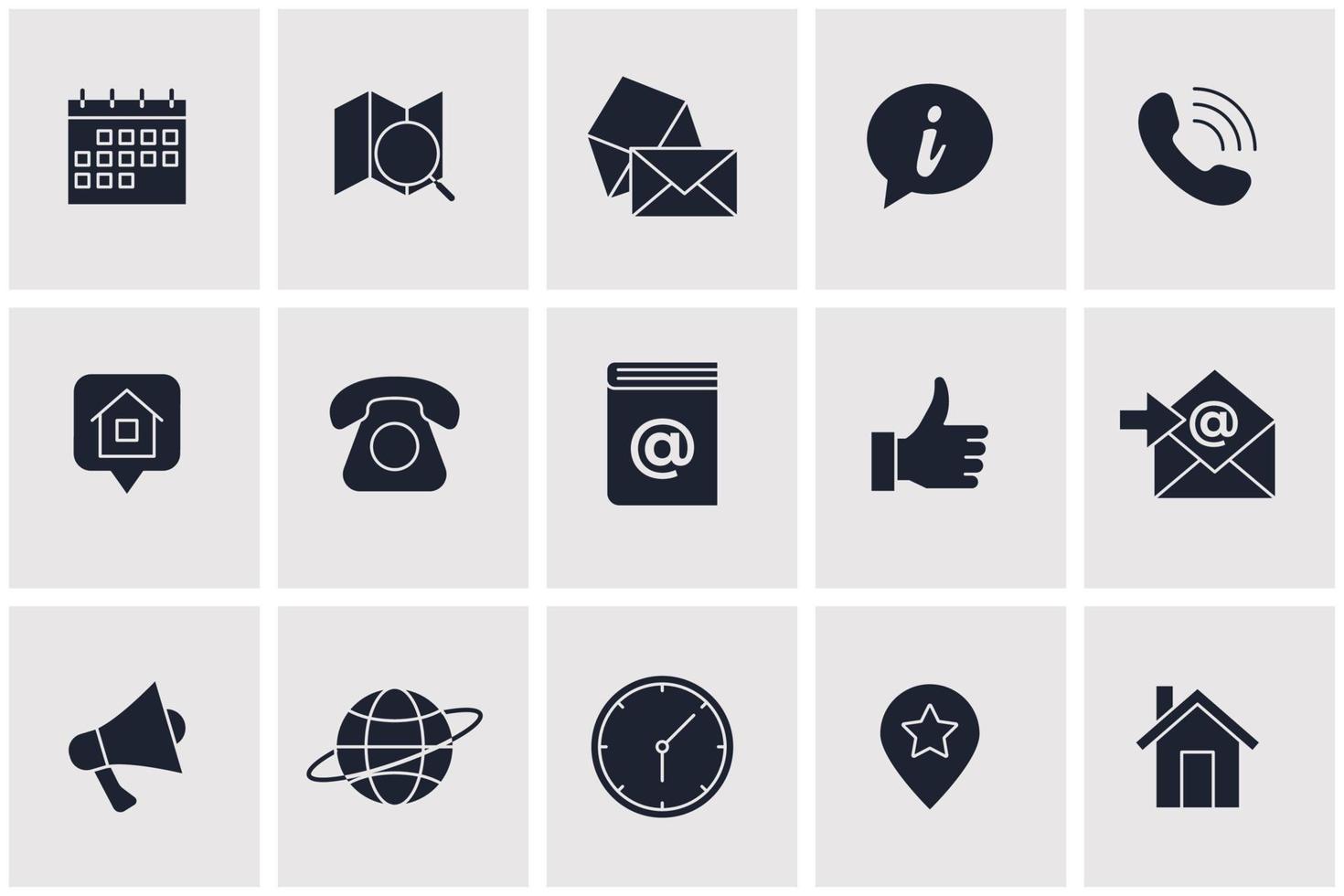 Contact us set icon symbol template for graphic and web design collection logo vector illustration