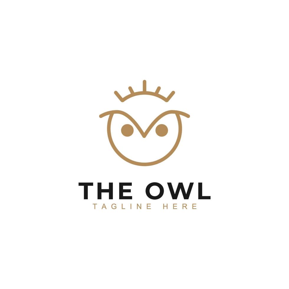 Modern owl logo icon concept vector illustration.