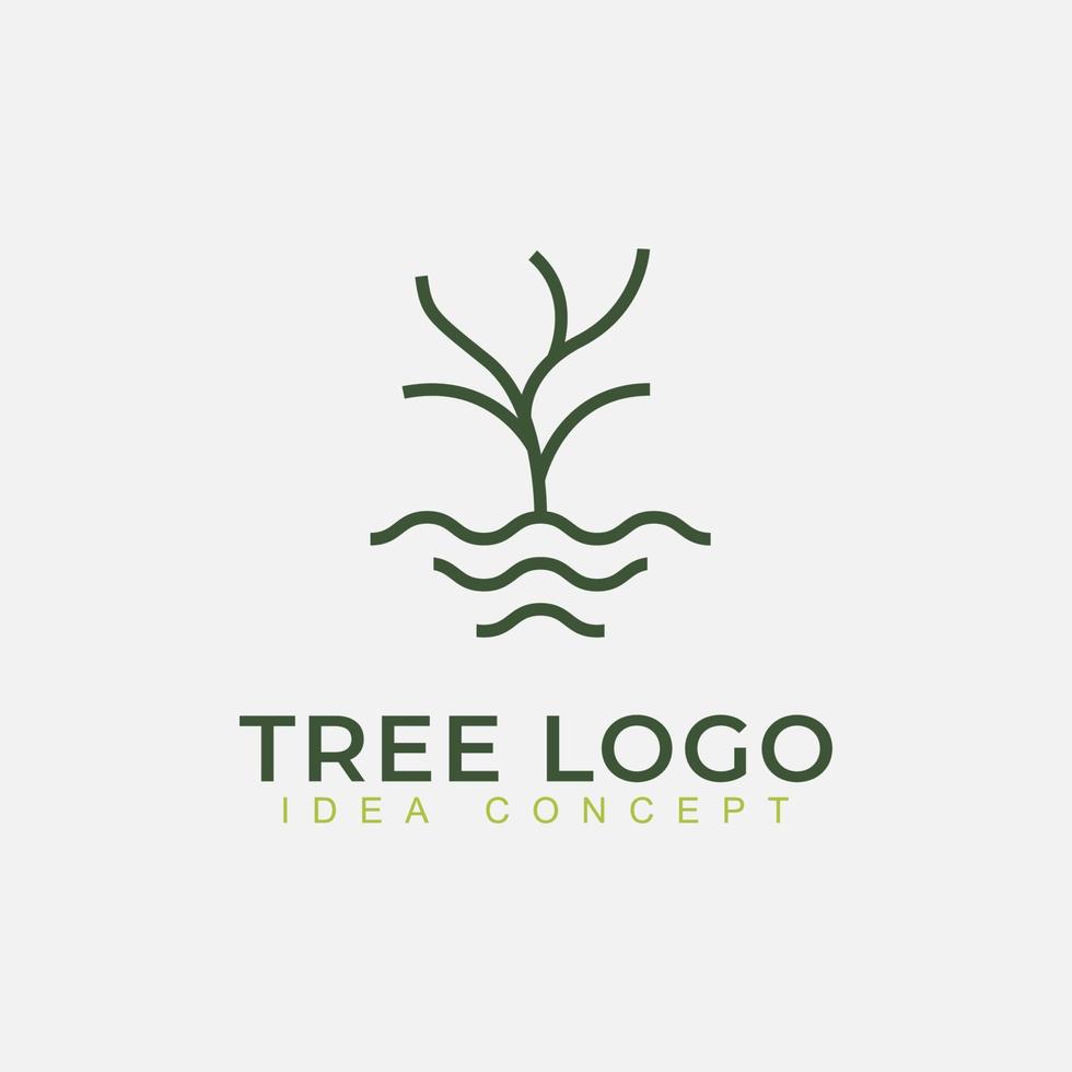 Ilustración de vector de diseño de logotipo de árboles de naturaleza. icono de vector de árbol