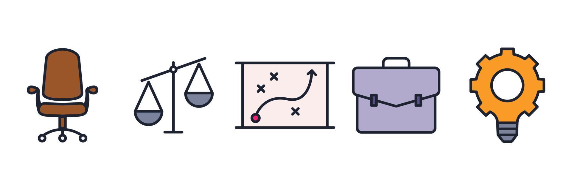 Business and finance set icon symbol template for graphic and web design collection logo vector illustration