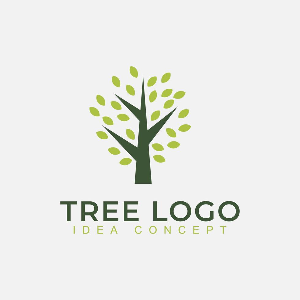 Ilustración de vector de diseño de logotipo de árboles de naturaleza. icono de vector de árbol