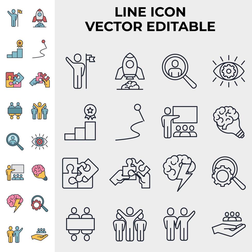 teamwork set icon symbol template for graphic and web design collection logo vector illustration