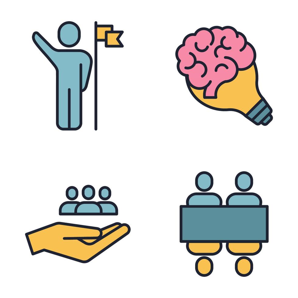 teamwork set icon symbol template for graphic and web design collection logo vector illustration