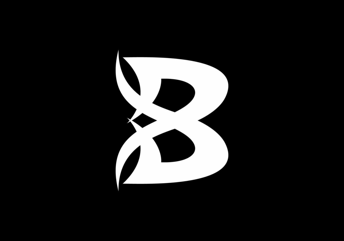 Unique white B initial letter vector