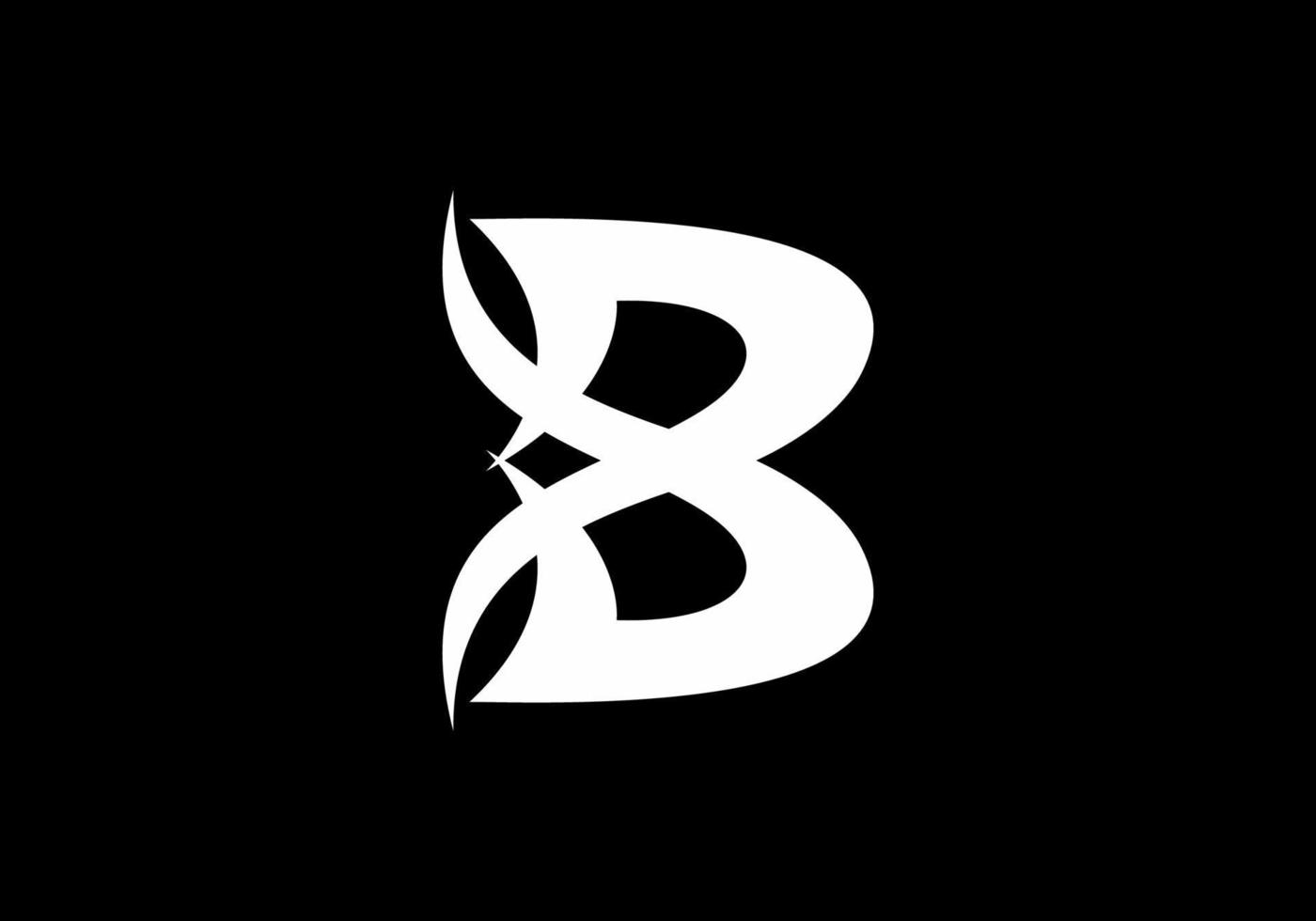 Unique white B initial letter vector