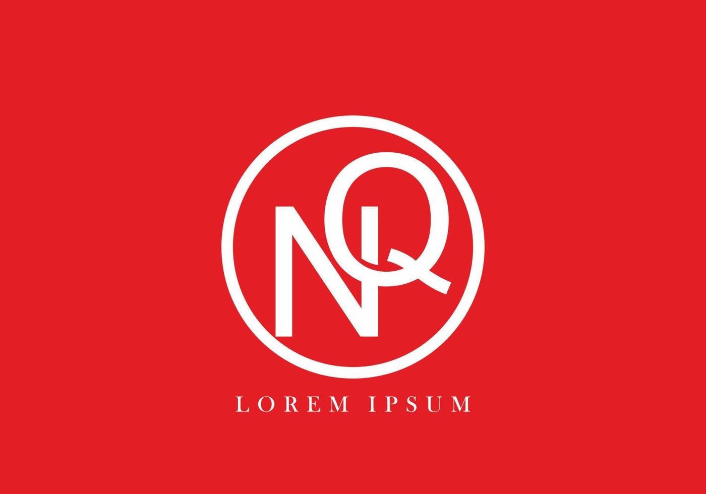 White red of NQ initial letter vector