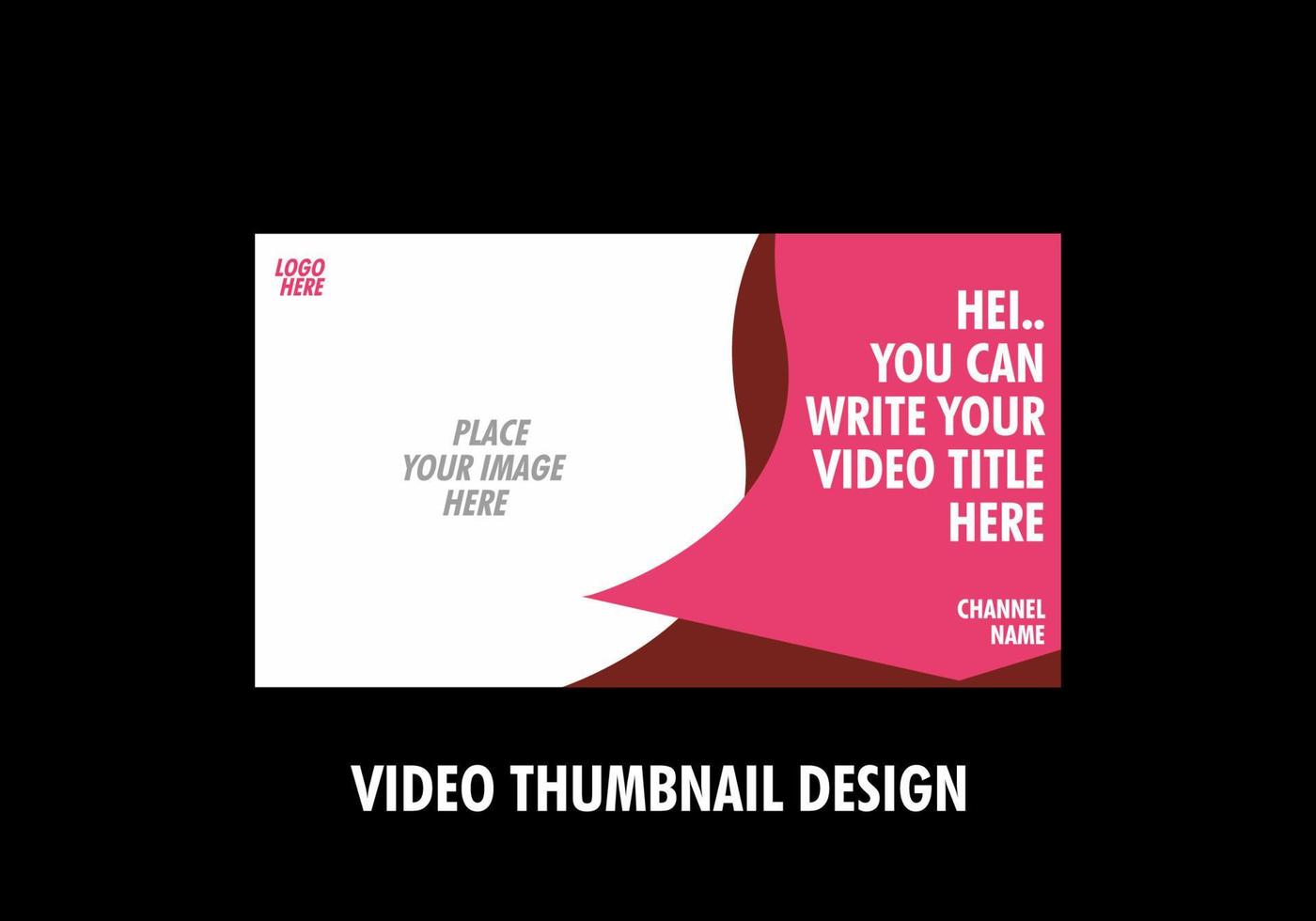 Unique and colorful video thumbnail design vector