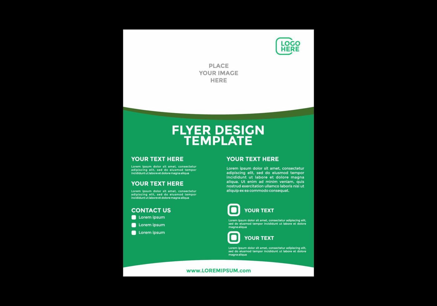 Unique and colorful editable flyer design vector