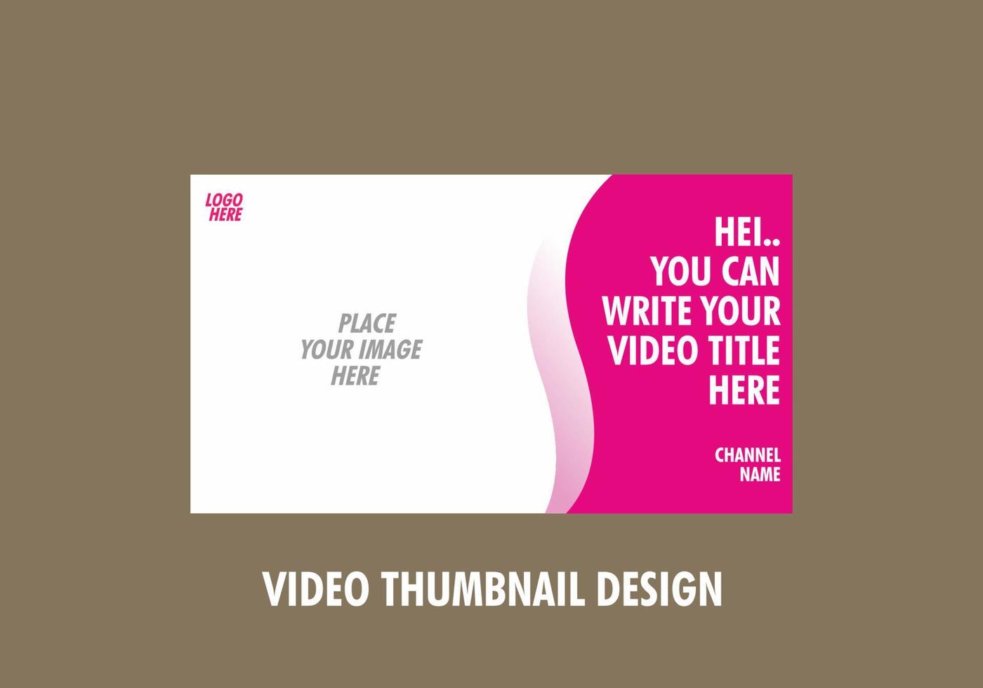 Unique and colorful video thumbnail design vector