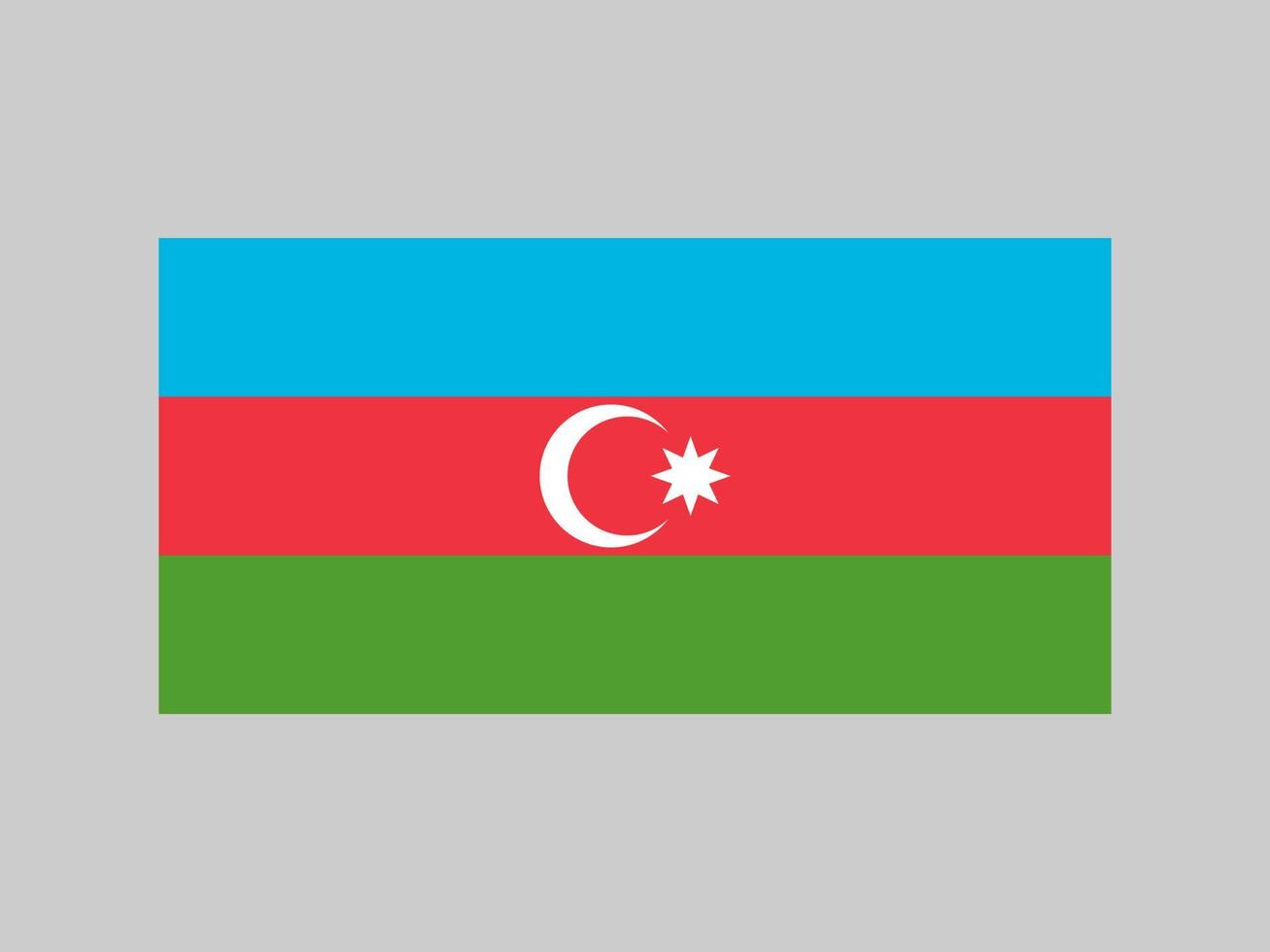 Azerbaijan flag, official colors and proportion. Vector illustration.