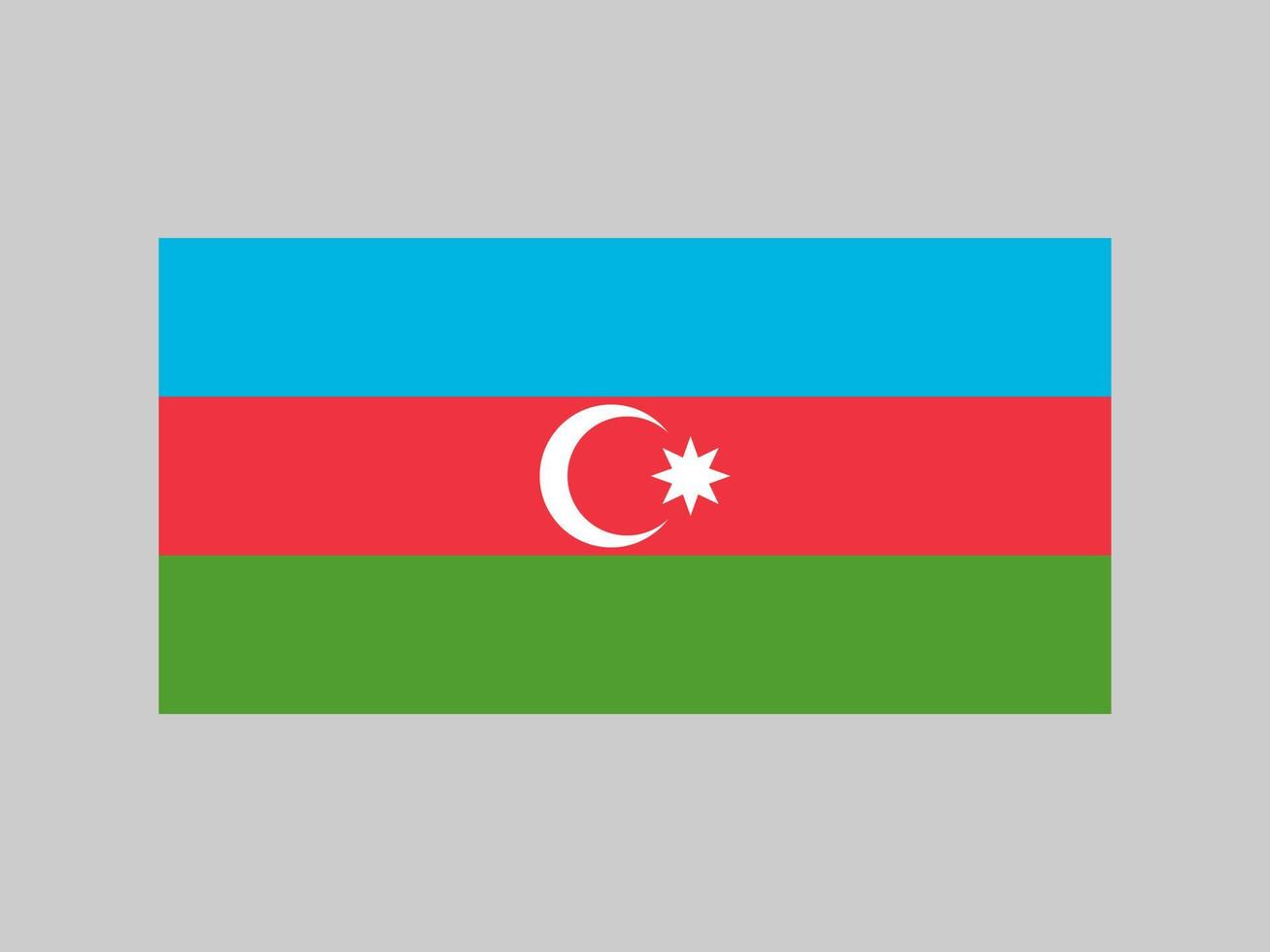 bandera de azerbaiyán, colores oficiales y proporción. ilustración vectorial vector