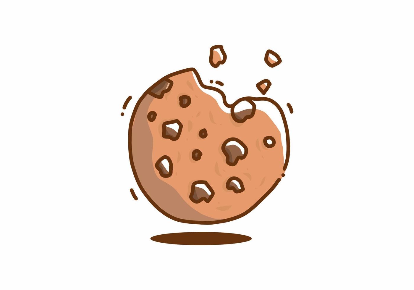 Simple brown cookies of illustration vector