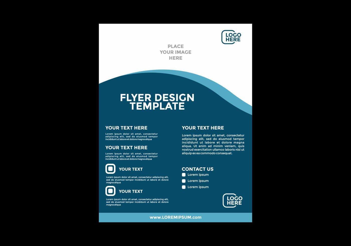 Unique and colorful editable flyer design vector