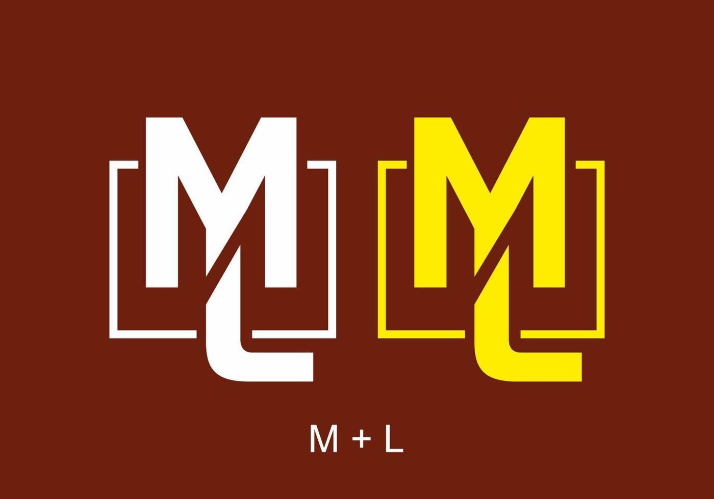 White and yellow color of ML initial letter vector