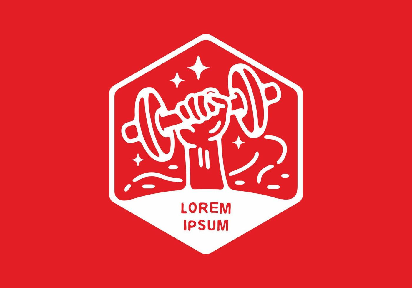 White red hexagon mountain illustration vector