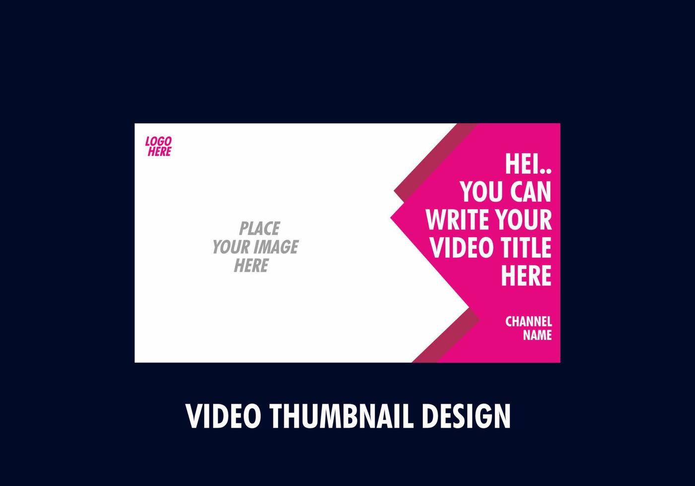 Unique and colorful video thumbnail design vector
