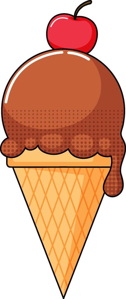 helado sobre fondo blanco vector