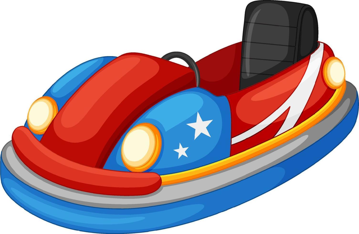 Cartoon bumper car on white background vector