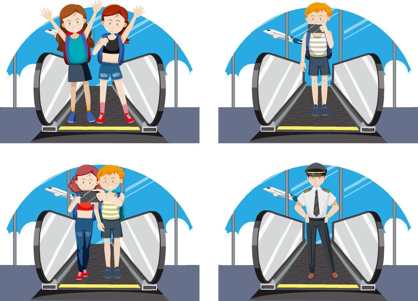 Simple character of tourists vector