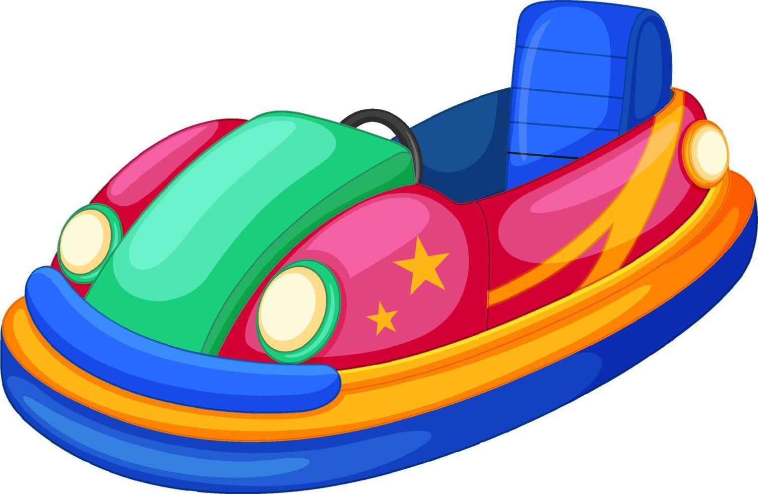 Cartoon bumper car on white background vector