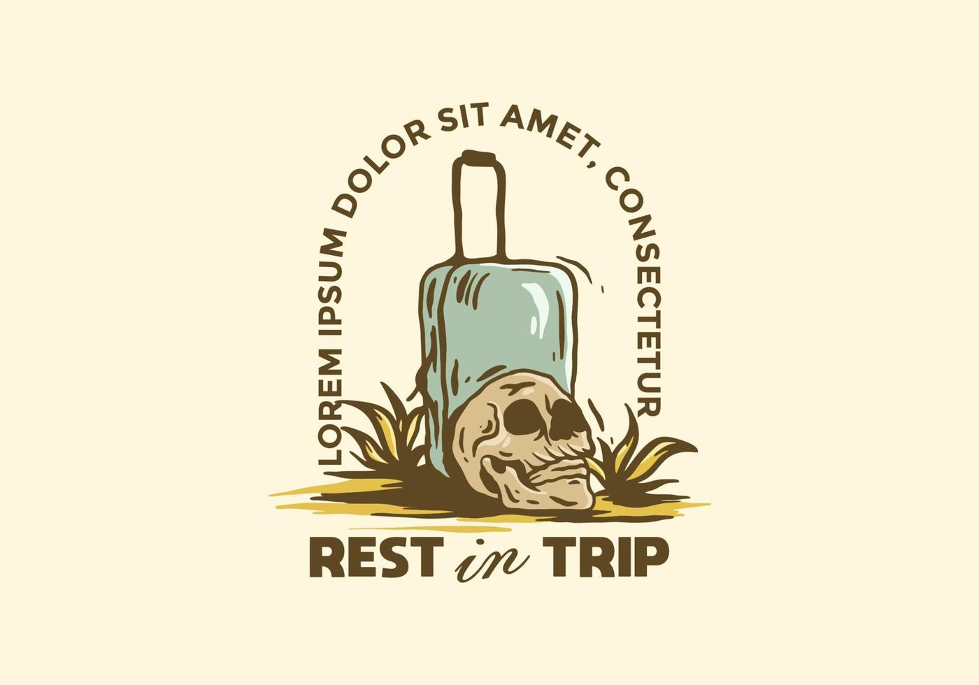 Rest in trip vintage illustration drawing vector