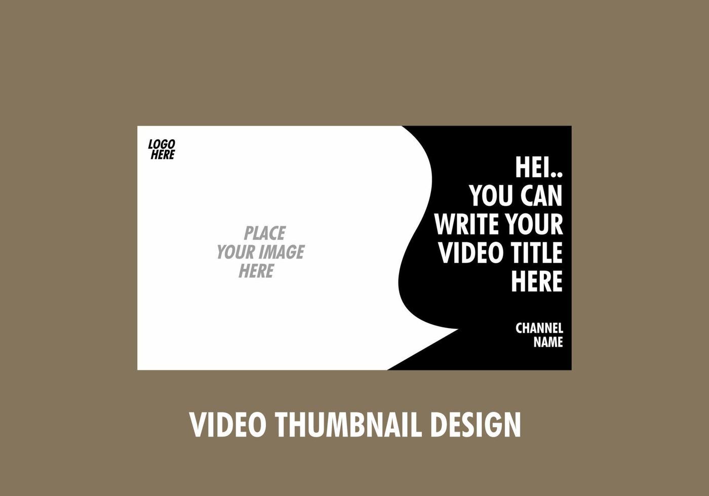 Unique and colorful video thumbnail design vector